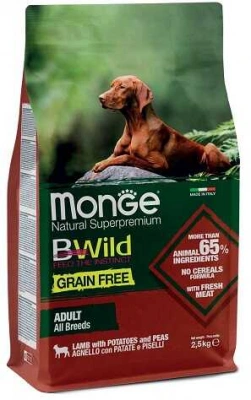 Monge (Монж) BWild Grain Free All Breeds Adult Lamb Беззерновий корм з ягням для всіх порід собак