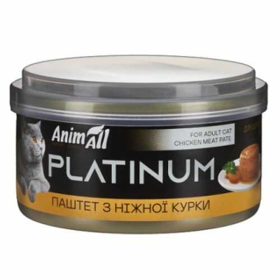 AnimAll (ЕнімАлл) Platinum Cat Adult Chicken Pate Паштет із курки для дорослих котів і кішок
