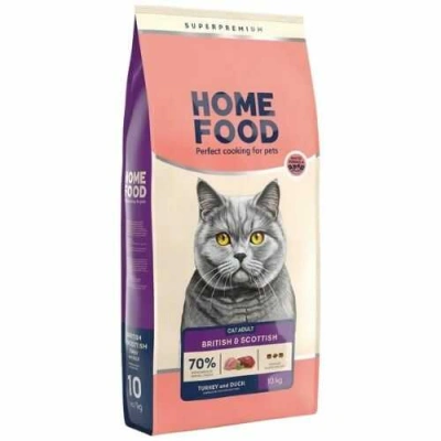 Home Food (Хоум Фуд) Cat Adult British & Scottish Turkey & Duck Сухий корм з індичкою та качкою для котів і кішок британських і шотландських порід