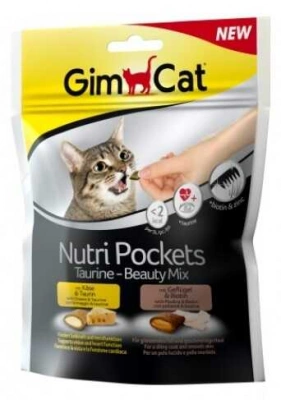 GimCat (Джим Кет) Nutri Pockets Ласощі для котів і кішок Таурин-Б'юті мікс