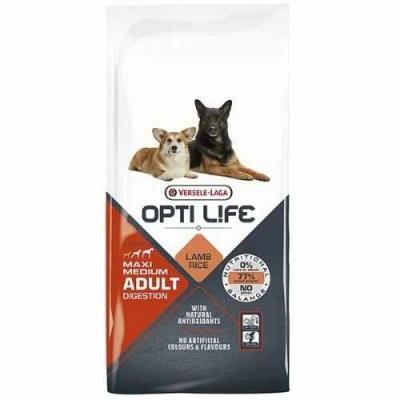 Opti Life (Опті Лайф) Dog Adult Medium & Maxi Digestion Lamb & Rice Сухий корм з ягням і рисом для собак середніх і великих порід з чутливим травленням