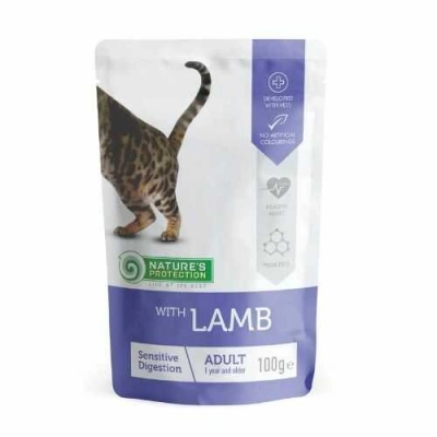 Natures Protection (Натур Протекшн) Cat Adult Sensitive digestion Lamb Вологий корм з ягням для дорослих котів і кішок з чутливим травленням