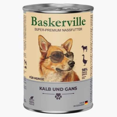 Baskerville (Баскервіль) Dog Adult Veal & Goose Вологий корм з телятиною та гусаком для собак різних порід