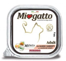 Morando (Морандо) MioGatto Adult Salmon & Shrimp Вологий корм для кішок з лососем і креветками img
