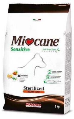 Morando (Морандо) Mioсane Adult Sensitive Monoprotein Sterilized Turkey Сухий монопротеїновий корм з індичкою для стерилізованих собак