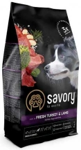 Savory (Сейворі) Adult Medium Breed Fresh Turkey & Lamb Беззерновий корм для собак середніх порід з ягням і індичкою img