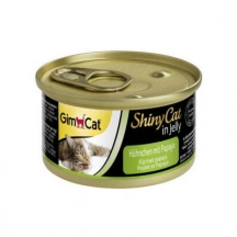 GimCat (ДжимКет) Shiny Cat Вологий корм для котів та кішок з куркою та папайя img