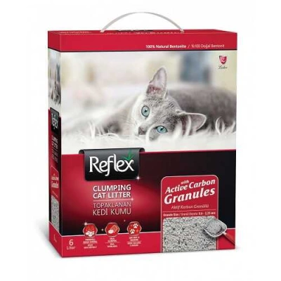 Reflex (Рефлекс) Бентонітовий наповнювач сірий з гранулами активного карбону для котячого туалету