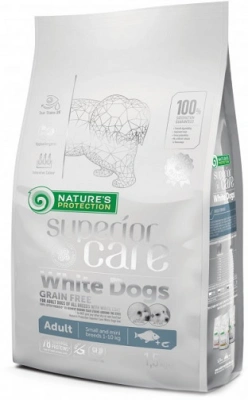 Natures Protection (Натур Протекшн) Superior Care White Dogs Grain Free Adult Small & Mini Breeds White Fish Корм ​​для білих собак дрібних порід з білою рибою