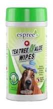 Espree (Еспрі) Tea Tree&Aloe Wipes Вологі серветки для тварин, з алое вера та олією чайного дерева img