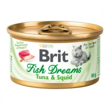 Brit (Брит) Fish Dreams Консерви для котів з тунцем і кальмаром в бульйоні img