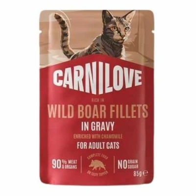 Carnilove (Карнілав) Cat Adult Gravy Wild Boar & Chamomile Вологий корм з м'ясом дикого кабана і ромашкою в соусі для дорослих котів і кішок