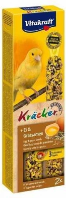 Vitakraft (Вітакрафт) Kracker Original Egg & Grass Seeds Ласощі-крекер для канарок з яйцем