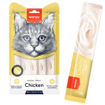 Wanpy (Ванпі) Cat Creamy Lickable Treats Chicken Рідкі ласощі з куркою для котів і кішок img