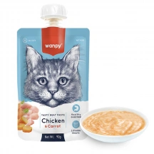 Wanpy (Ванпі) Cat Chicken & Carrot Рідкий корм крем-пюре з куркою і морквою для котів і кішок img