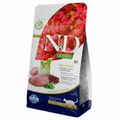 Farmina (Фарміна) N&D Quinoa Cat Adult Digestion Lamb Сухий дієтичний корм з ягням для котів і кішок з чутливим травленням