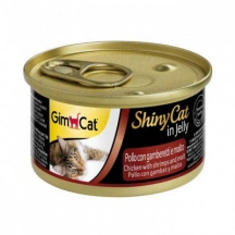 GimCat (ДжимКет) Shiny Cat Консерви для кішок з куркою, креветкою та мальтом img