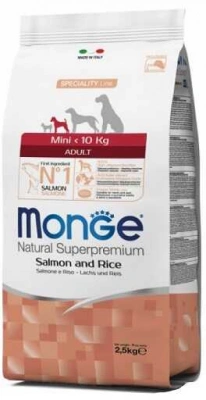 Monge (Монж) Mini Adult Salmon & Rice Корм ​​для дорослих собак дрібних порід з лососем і рисом