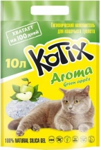 Kotix (Котикс) Aroma Green Apple Силікагелевий наповнювач для котячого туалету з ароматом яблука