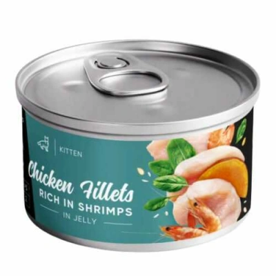 Savory (Сейворі) Kitten Chicken Fillets & Shrimp in Jelly Вологий корм з філе курки та креветками в желе для кошенят