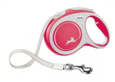 Flexi (Флекси) New Comfort L Поводок-рулетка для собак крупных пород с весом до 60 кг, лента, 5 м, красный