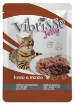 Vibrisse (Вібріс) Jelly Вологий корм для котів з тунцем і яловичиною в желе img