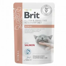 Brit Veterinary Diet (Бріт Ветерінарі Дієт) Renal Cat Беззернова ветеринарна волога дієта з лососем для котів і кішок з нирковою недостатністю img