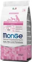 Monge (Монж) All Breeds Adult Pork & Rice Корм ​​для собак зі свининою і рисом img
