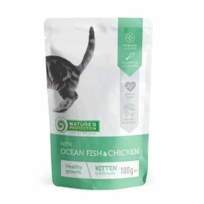 Natures Protection (Натур Протекшн) Kitten Healthy growth Ocean fish & Chicken Вологий корм з океанічною рибою і куркою для кошенят
