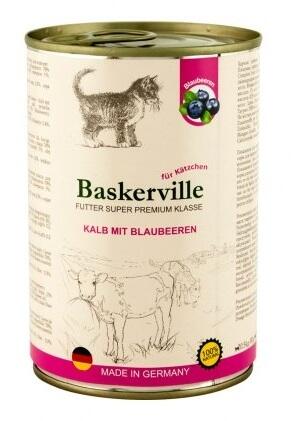 Baskerville (Баскервіль) Holistic Беззернові консерви для кошенят з телятиною та чорницею original1