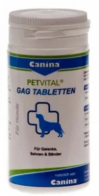 Canina (Каніна) Petvital GAG Мінерально-вітамінна добавка для суглобів та зв'язок у собак з глюкозаміном та екстрактом мідій 180 таб