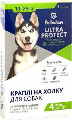 Palladium (Паладіум) Ultra Protect Краплі на холку від паразитів для собак 10-25 кг