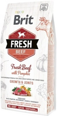 Brit Fresh (Бріт Фреш) Puppy Large Breed Beef & Pumpkin Беззерновий корм для цуценят великих порід з яловичиною і гарбузом