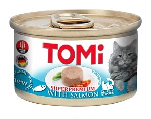 Tomi (Томі) Salmon Superpremium Консерви з лососем для котів та кішок, мус