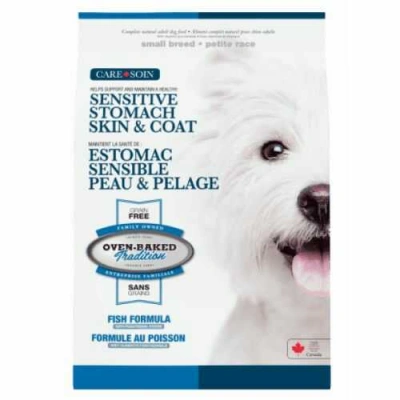 Oven-Baked (Овен-Бекед) Tradition Skin & Stomach Dog Adult Small Breed Fish Сухий беззерновий корм з рибою для здорового травлення, шерсті та шкіри собак дрібних порід