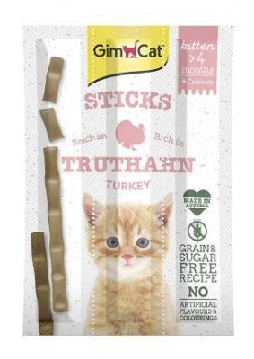 GimCat (Джим Кет) Sticks Kitten Ласощі для кошенят Індичка з кальцієм
