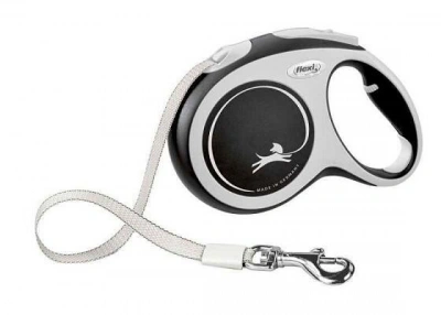 Flexi (Флекси) New Comfort L Поводок-рулетка для собак крупных пород с весом до 60 кг, лента, 5 м, черный