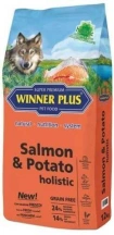 Winner Plus (Віннер Плюс) Holistic Salmon & Potato Гіпоалергенний беззерновий корм для собак з лососем і картоплею img