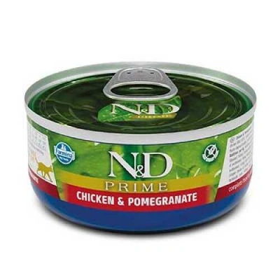 Farmina (Фарміна) N&D Prime Grain Free Cat Adult Chicken & Pomegranate Беззерновий вологий корм з куркою та гранатом для котів та кішок