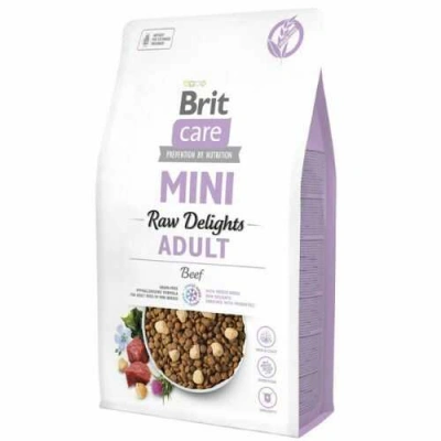 Brit Care (Бріт Кеа) Dog Adult Mini Raw Delights Beef Сухий корм з яловичиною для дорослих собак дрібних порід