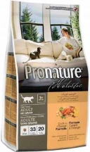 Pronature Holistic (Пронатюр Холистик) Adult Duck & Orange Беззерновой корм для взрослых кошек с уткой и апельсином Pronature Holistic (Пронатюр Холістик) Adult Duck & Orange Беззерновий корм для дорослих котів і кішок з качкою і апельсином img
