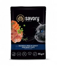 Savory (Сейворі) Вологий корм з лососем та горошком у соусі для котів та кішок img