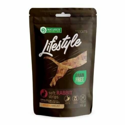 Natures Protection (Натур Протекшн) Lifestyle Cat Adult Grain Free Soft Rabbit Strips Беззернові ласощі з кроликом для котів і кішок з чутливим травленням