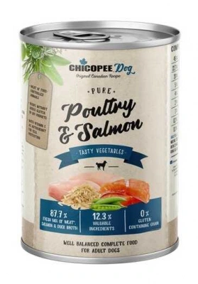 Chicopee (Чікопі) Dog Adult Pure Poultry & Salmon 800 гр Консерви з птицею та лососем для собак