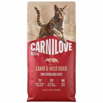 Carnilove (Карнілав) Active Cat Adult Sterilised Lamb & Wild Boar Беззерновий сухий корм ​​з ягням і кабаном для стерилізованих котів і кішок