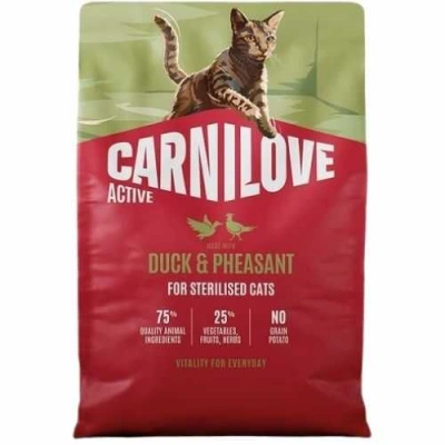 Carnilove (Карнілав) Active Cat Adult Sterilised Duck & Pheasant Беззерновий сухий корм з качкою і фазаном для стерилізованих котів і кішок