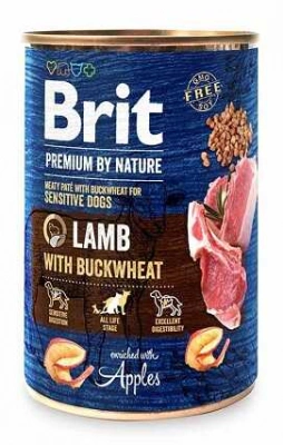 Brit Premium (Бріт Преміум) by Nature Консерви для собак з ягнятком та гречкою 800 гр
