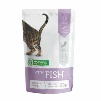 Natures Protection (Натур Протекшн) Cat Adult Intestinal health Fish Вологий корм з рибою для дорослих котів і кішок з чутливим травленням
