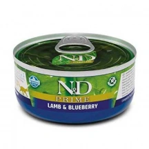 Farmina (Фарміна) N&D Prime Grain Free Cat Adult Lamb & Blueberry Беззерновий вологий корм з ягням та чорницею для котів та кішок img