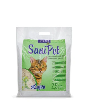 Природа Sani Pet Наповнювач для котів Універсальний, Яблуко 2,5 кг